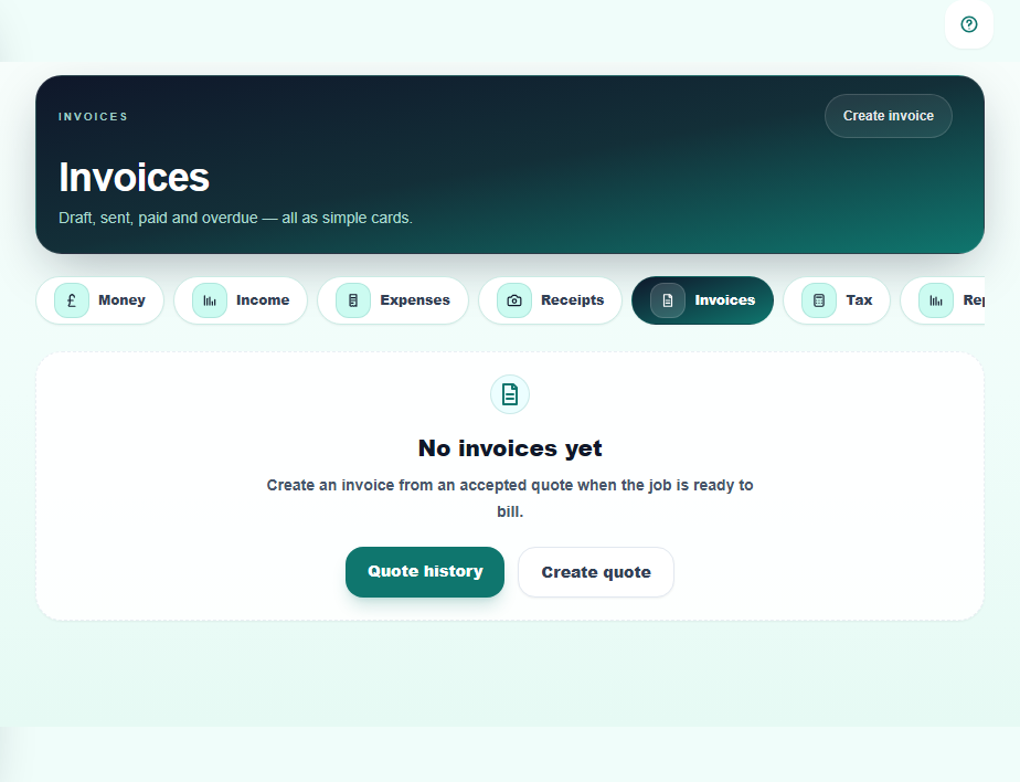 Pro Quoter invoice software for trades